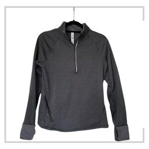 all in motion Women's Grey Quarter Zip Fleece Pullover, Size Medium